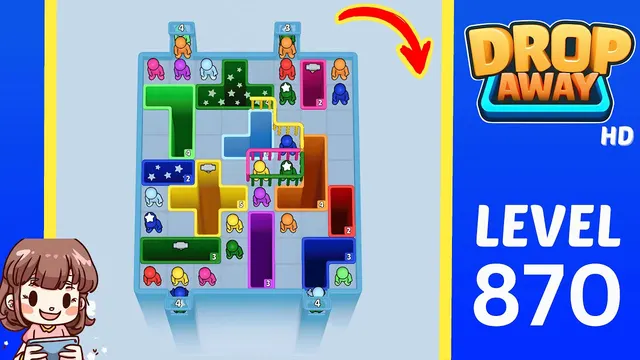Drop Away Level 870 - Walkthrough and solution guide