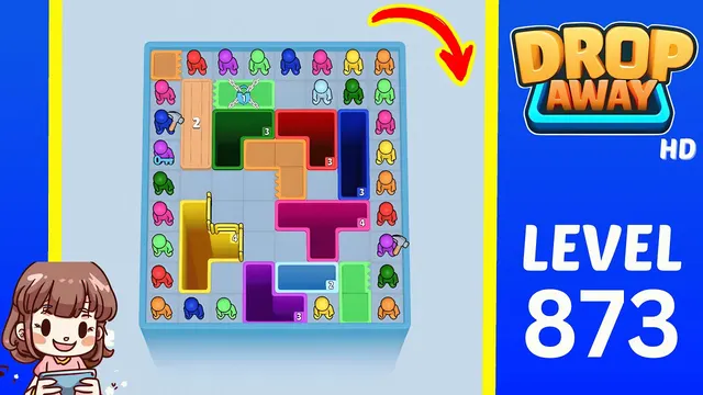 Drop Away Level 873 - Walkthrough and solution guide
