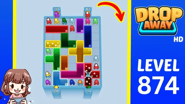 Drop Away Level 874 - Walkthrough and solution guide