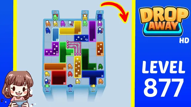 Drop Away Level 877 - Walkthrough and solution guide