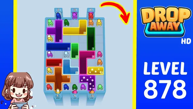 Drop Away Level 878 - Walkthrough and solution guide